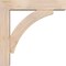 Ekena Millwork Thorton Block Smooth Bracket w/ Offset Brace, Douglas Fir, 5 1/2"W x 24"D x 24"H BKT0604X24X24THR05SDF - alternate 2